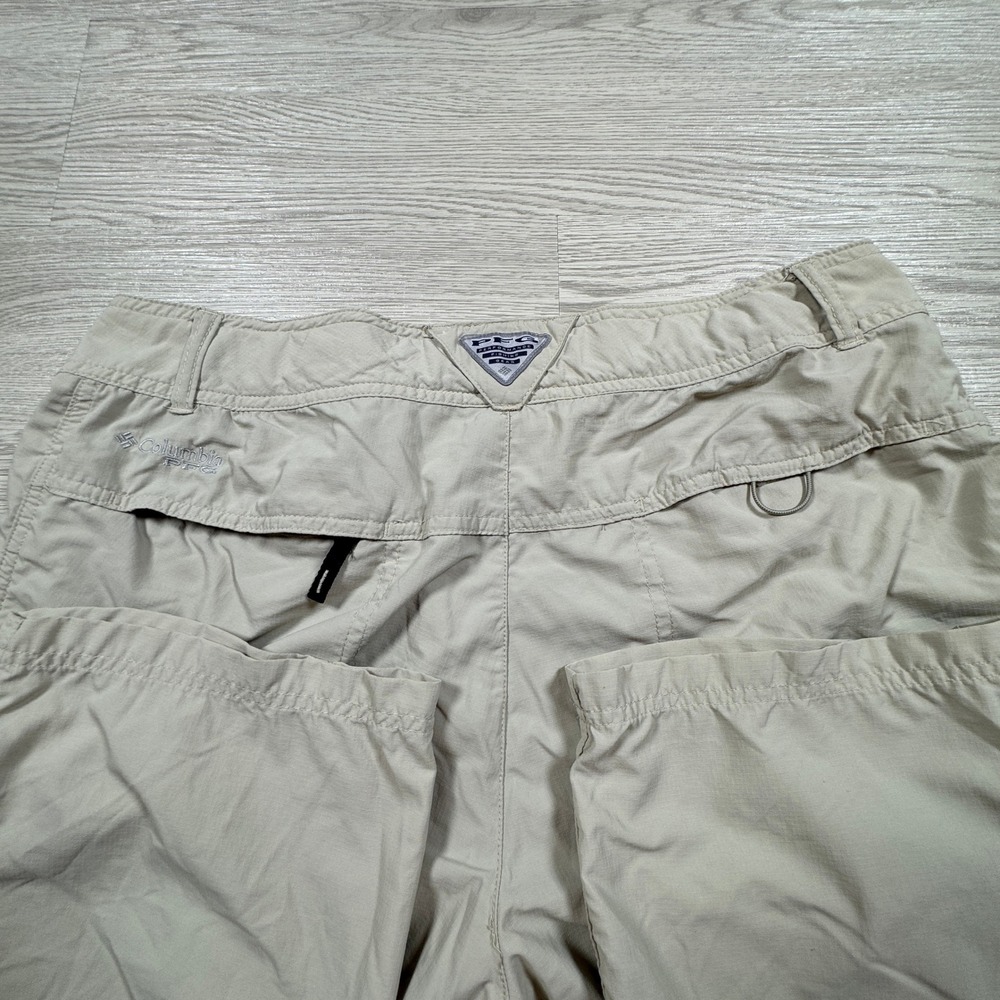 Columbia‎ Women's PFG Pants Khaki 12 Omni-Shade Fishing Hiking Cargo Lightweight - Picture 8 of 12